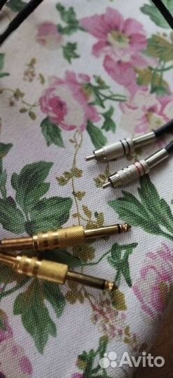 Аудиокабель 2 х 6,3 джек моно 2х RCA