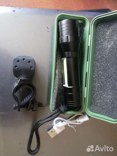 Фонарь Cree XML-T6 + акб+ крепление на вел