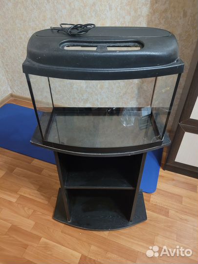 Аквариум панорамный 45 литров с тумбой