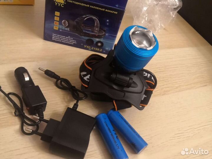 Фонарь налобный два диода двухцветный