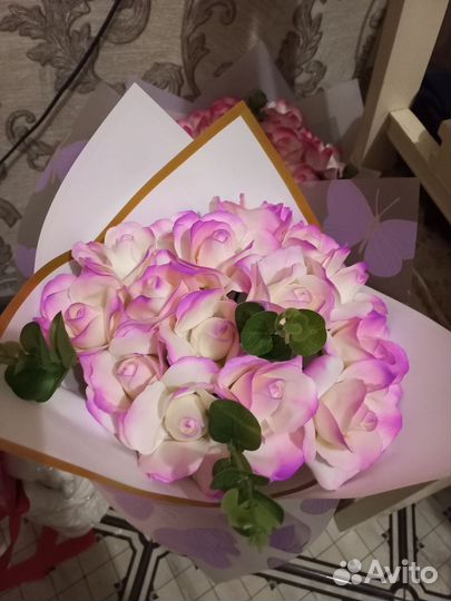 Цветы-мыльные розы