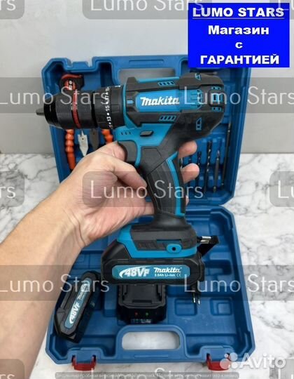 Шуруповерт Makita 28v с набором бит и сверел
