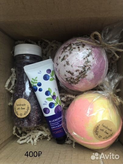 Подарочный набор гейзер для внны и соль с шиммером