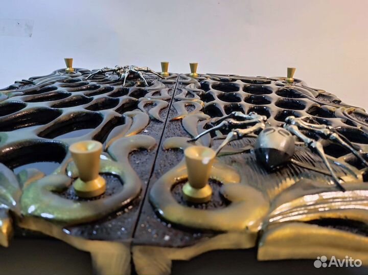 Нарды ручной работы с объмным пауком