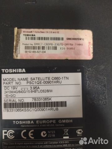 Ноутбук Toshiba satellite C660 на запчасти