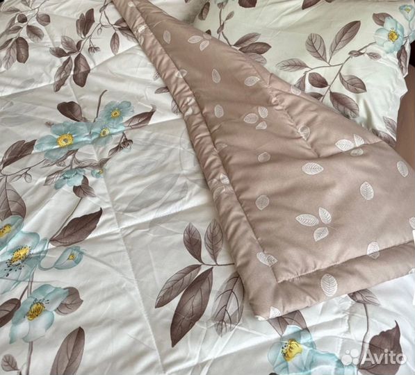 Постельное белье с готовым одеялом сатин евро