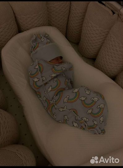 Бортики крупной вязки Morphey Топленое молоко