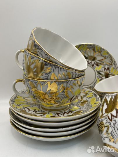 Чайная пара «Золотые ромашки» СССР (сзр)