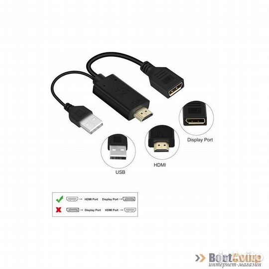 Адаптер-переходник премиум KS-is hdmi M + USB Type