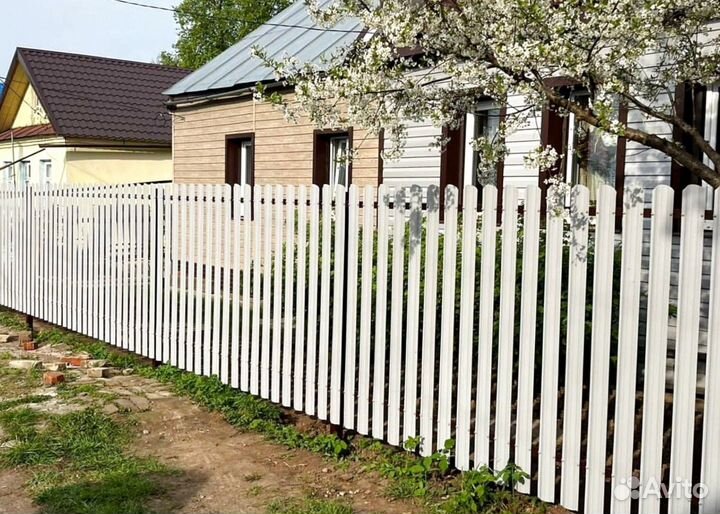 Забор из профнастила с установкой