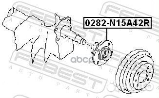 Ступица задняя, шт 0282N15A42R Febest