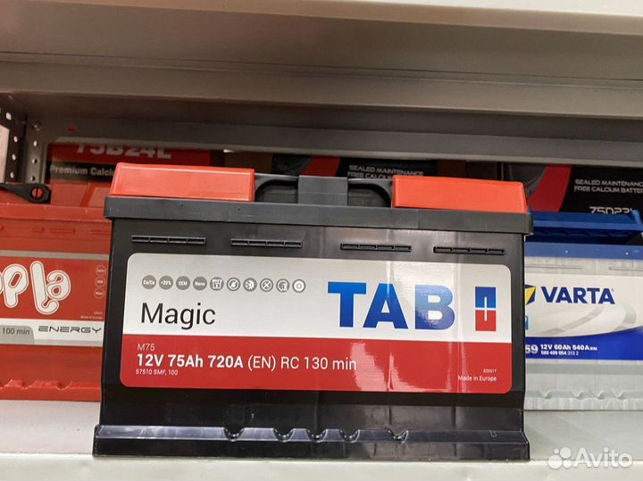 Аккумулятор Тав 75Ач 720А