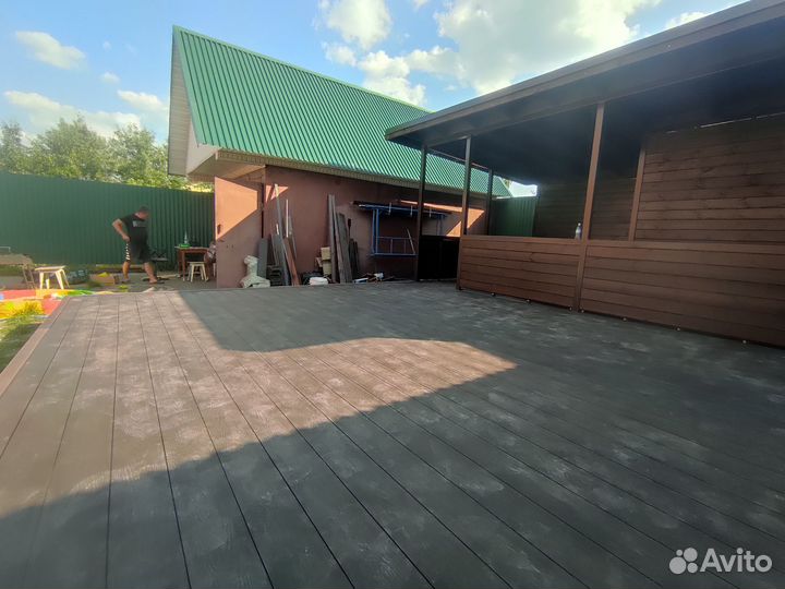 Террасная доска и ограждения из дпк, заборы