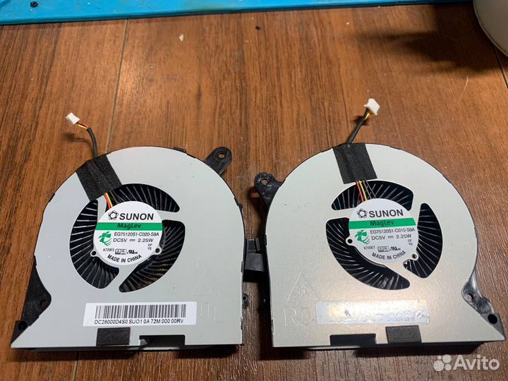 Пара Вентиляторов (кулер) для ноутбука Lenovo Legi