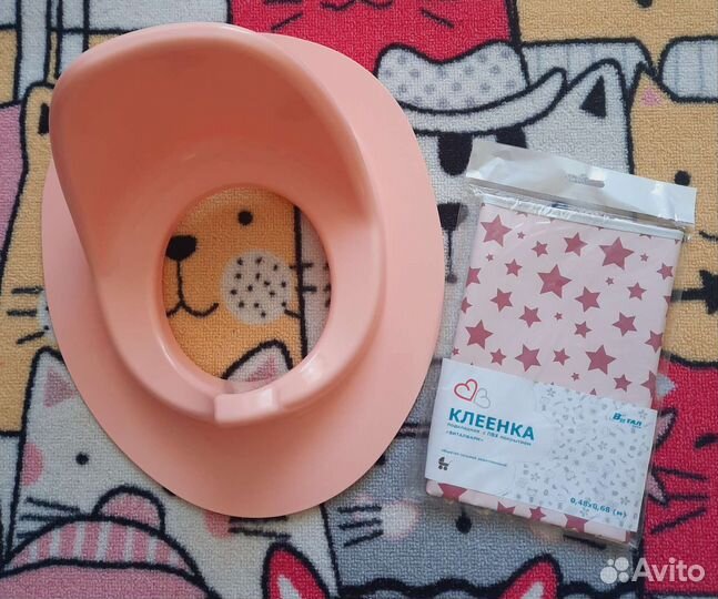 Сидушка/накладка на унитаз клеенка новая