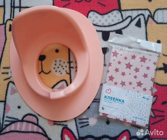 Сидушка/накладка на унитаз клеенка новая