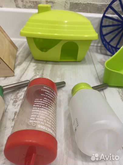 Домики и колеса, поильники для грызунов