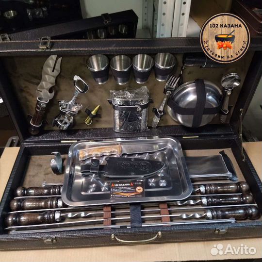 Подарочный набор шампуров в кейсе