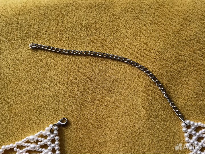 Воротник колье ожерелье из бисера кружевной