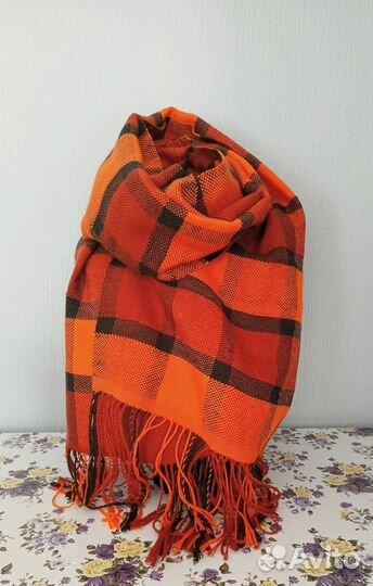 Домотканый шарф ручной работы
