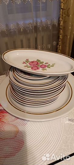 Тарелка СССР, 5 шт; столовый сервис