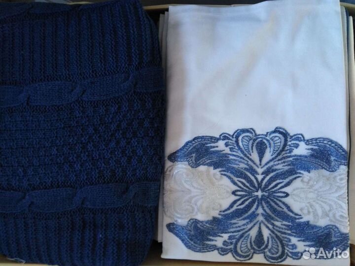 Белье постельное+ плед, евро, турция