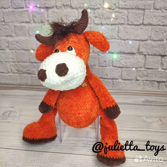Вязаный Бык подарок