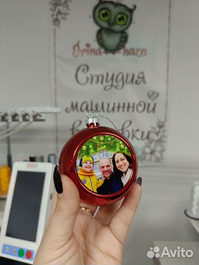 Ёлочный шар с фото