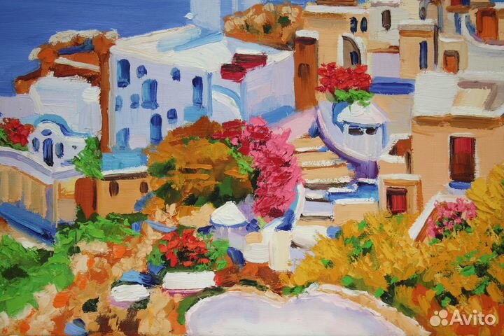 Картина маслом Летний пейзаж холст 60.5х45 см