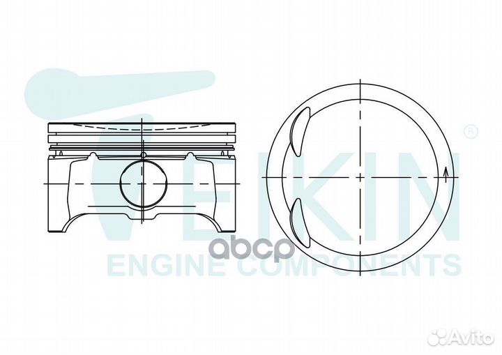 Поршни (к-т 4 шт) STD mazda 6/mazda 3/atenza/PR