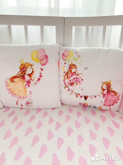 Детские бортики в кроватку комплект новый