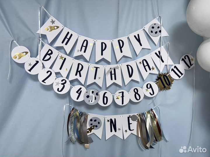 Гирлянда с днем рождения