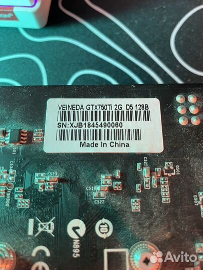 Видеокарта gtx 750ti 2gb