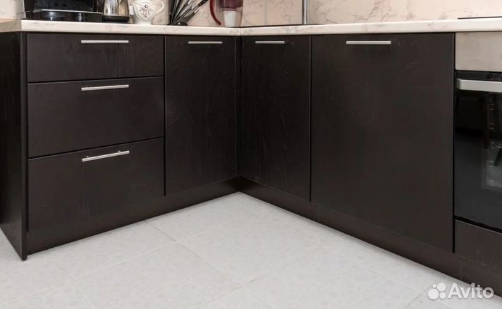 Кухня черно-белая угловая цена за всё