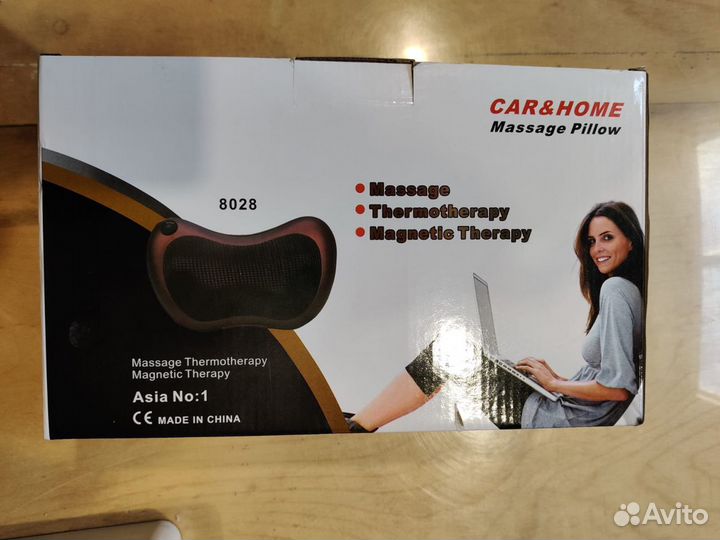 Массажная подушка автомобильная, массажер для шеи