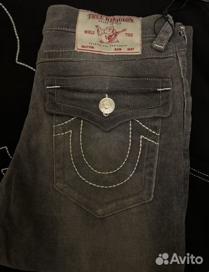 Джинсы true religion ricky серые