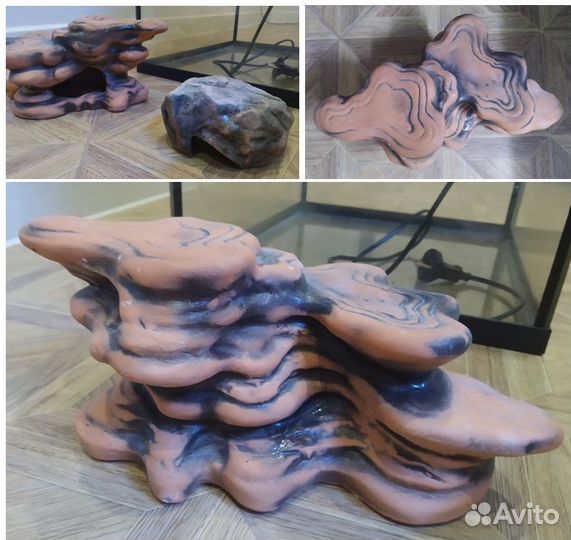 Грот-скала, остров для черепах в аквариум