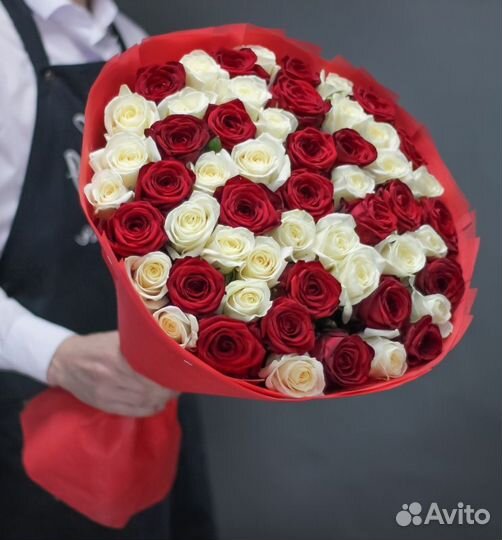 Букет из 51 розы, букетов роз, доставка цветов