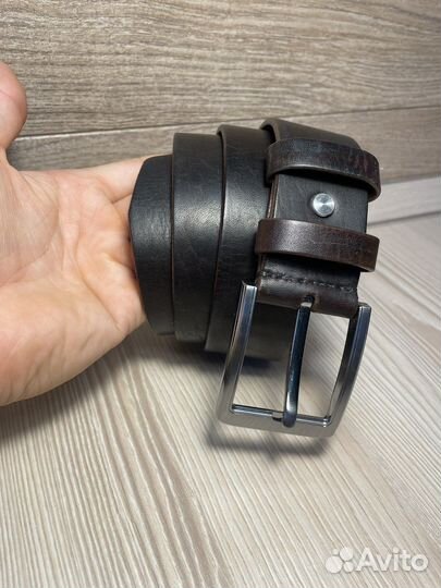 Мужской кожаный ремень ручной работы