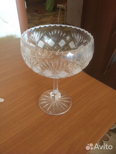 Ваза для фруктов хрусталь