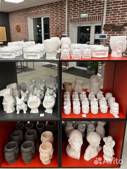 Гипсовое кашпо