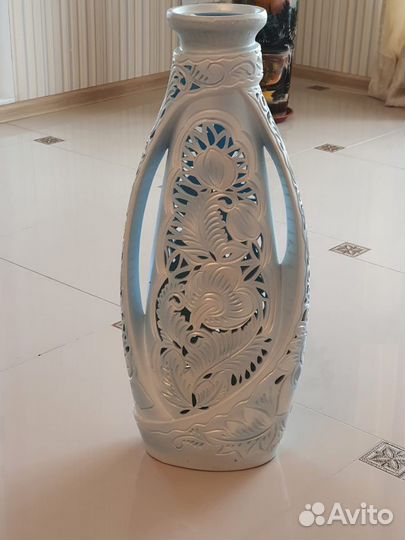 Ваза напольная керамическая ажурная