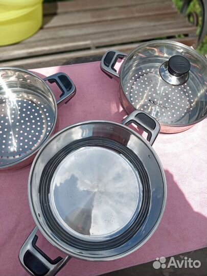 Кастрюля, мантоварка, пароварка из нержавейки