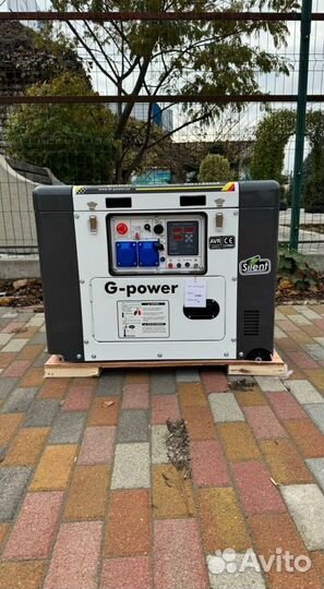 Генератор дизельный 10 kW G-power однофазный