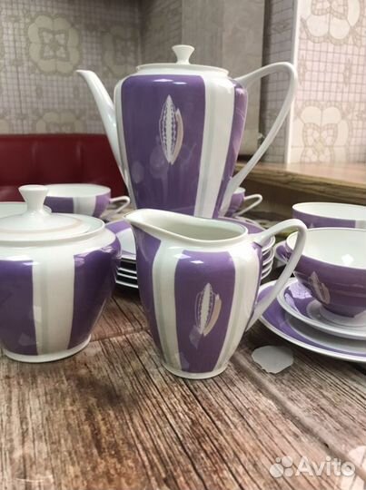 Сервиз антикварный 1960г Костяной ручной работы гд