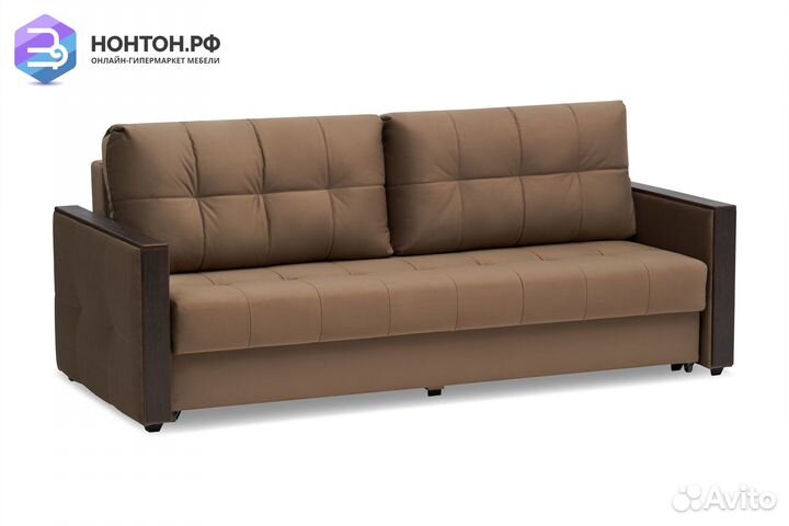 Диван еврокнижка Инсайд 3-х местный коричневый