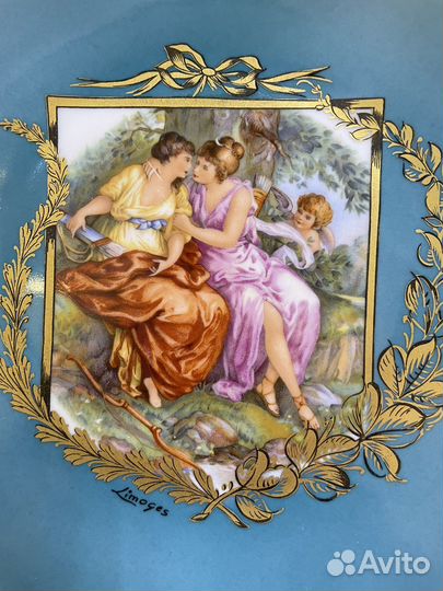 Старинная фарфоровая тарелка. Франция