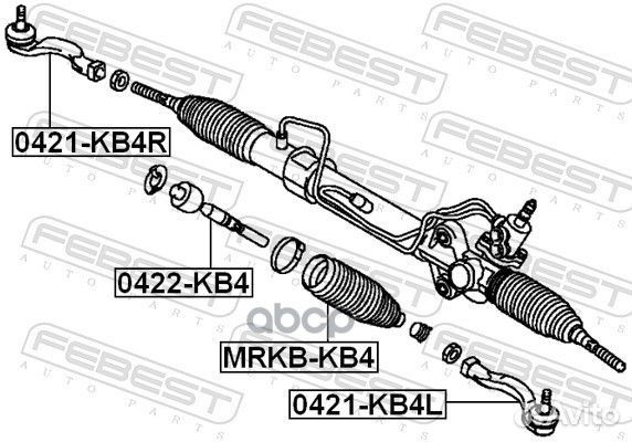 Наконечник рулевой левый mitsubishi L200 05