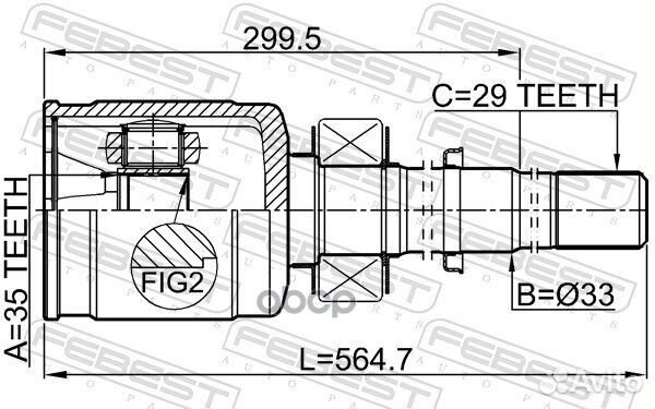 ШРУС внутр правый nissan pathfinder RUS R52RR 2