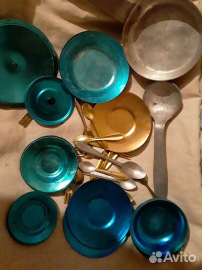 Набор детской металлической посуды. СССР